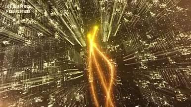 震撼大气金色城市科技光线穿梭片头AE模板视频的预览图
